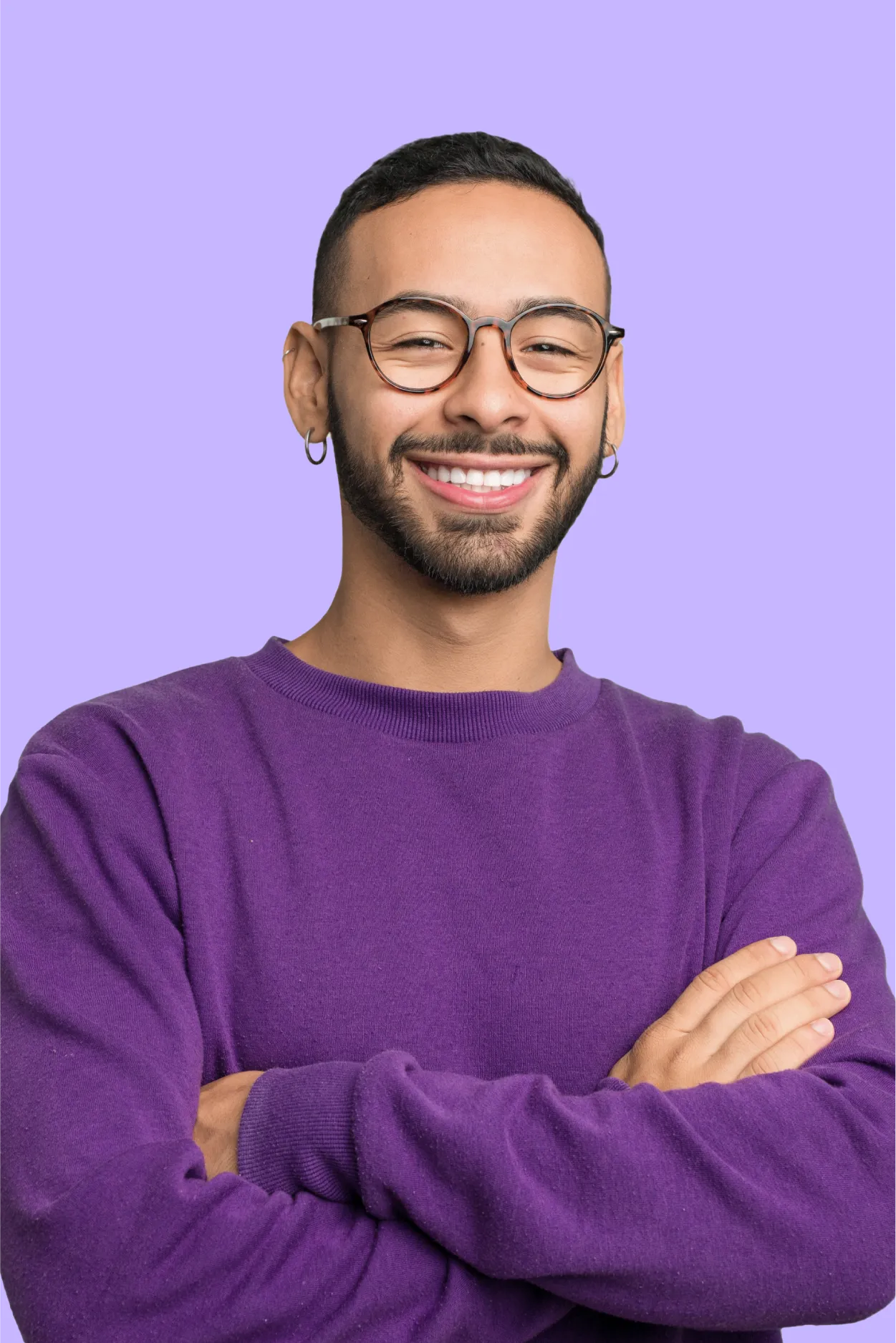 Man smiling to the camera