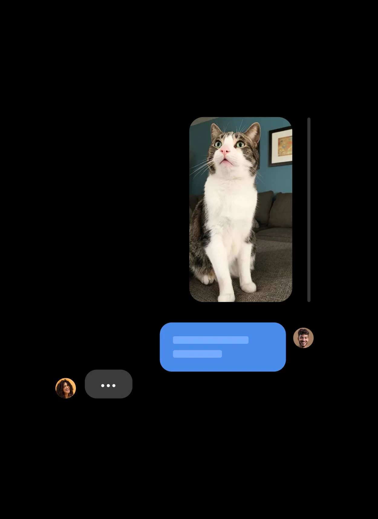 Messages on social media between two people