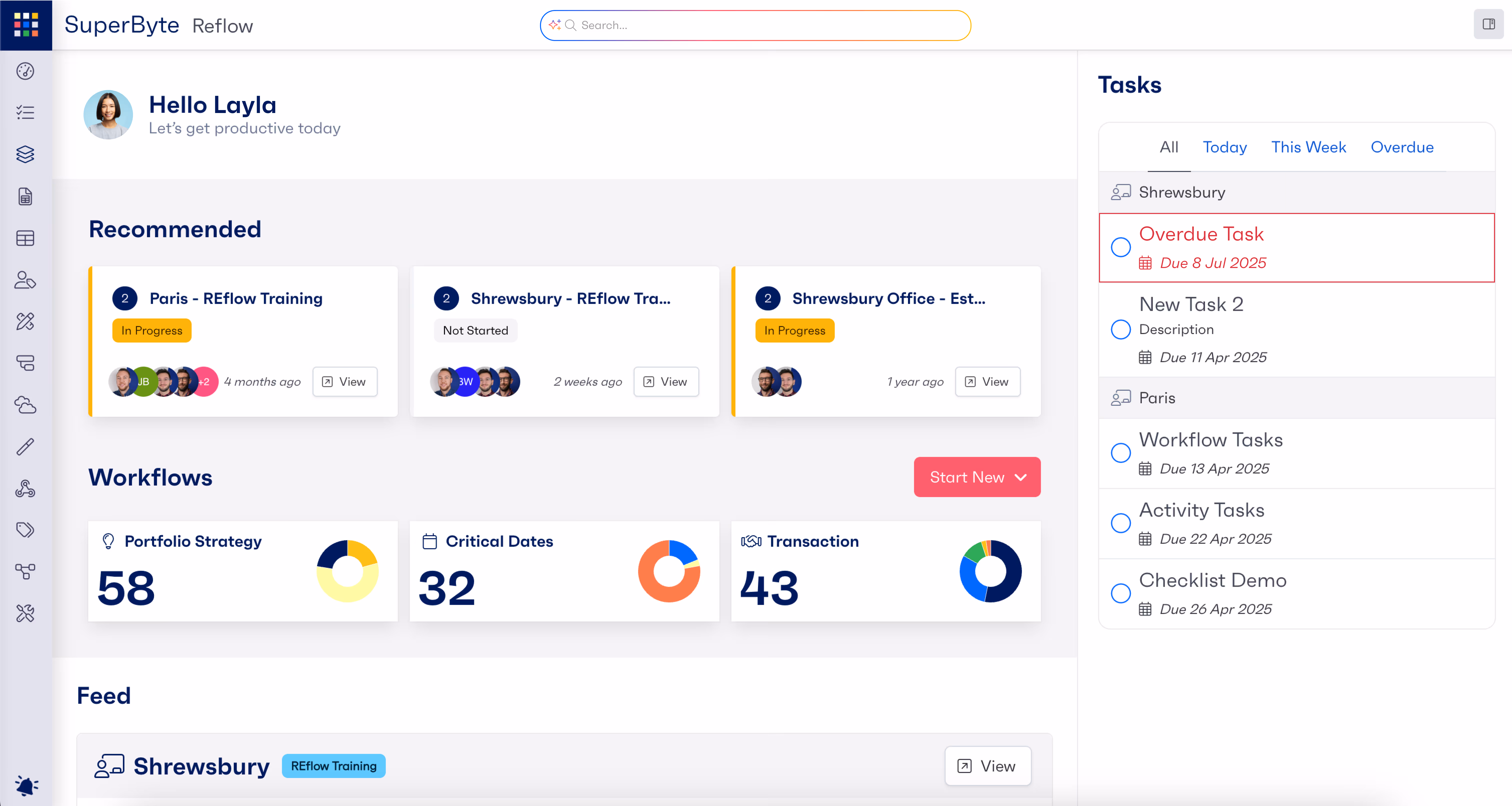 SuperBytes Reflow dashboard