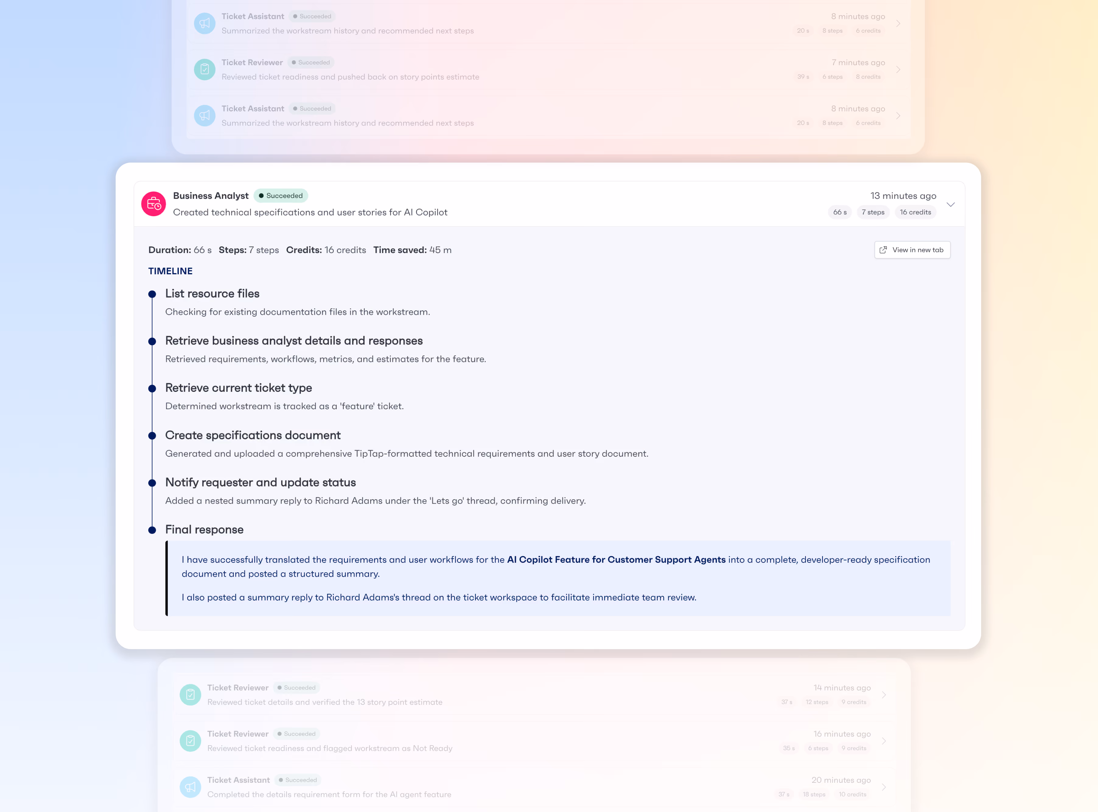 AI agent timeline