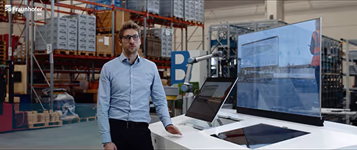 A still from a video about the Safely Project of the Fraunhofer IML
