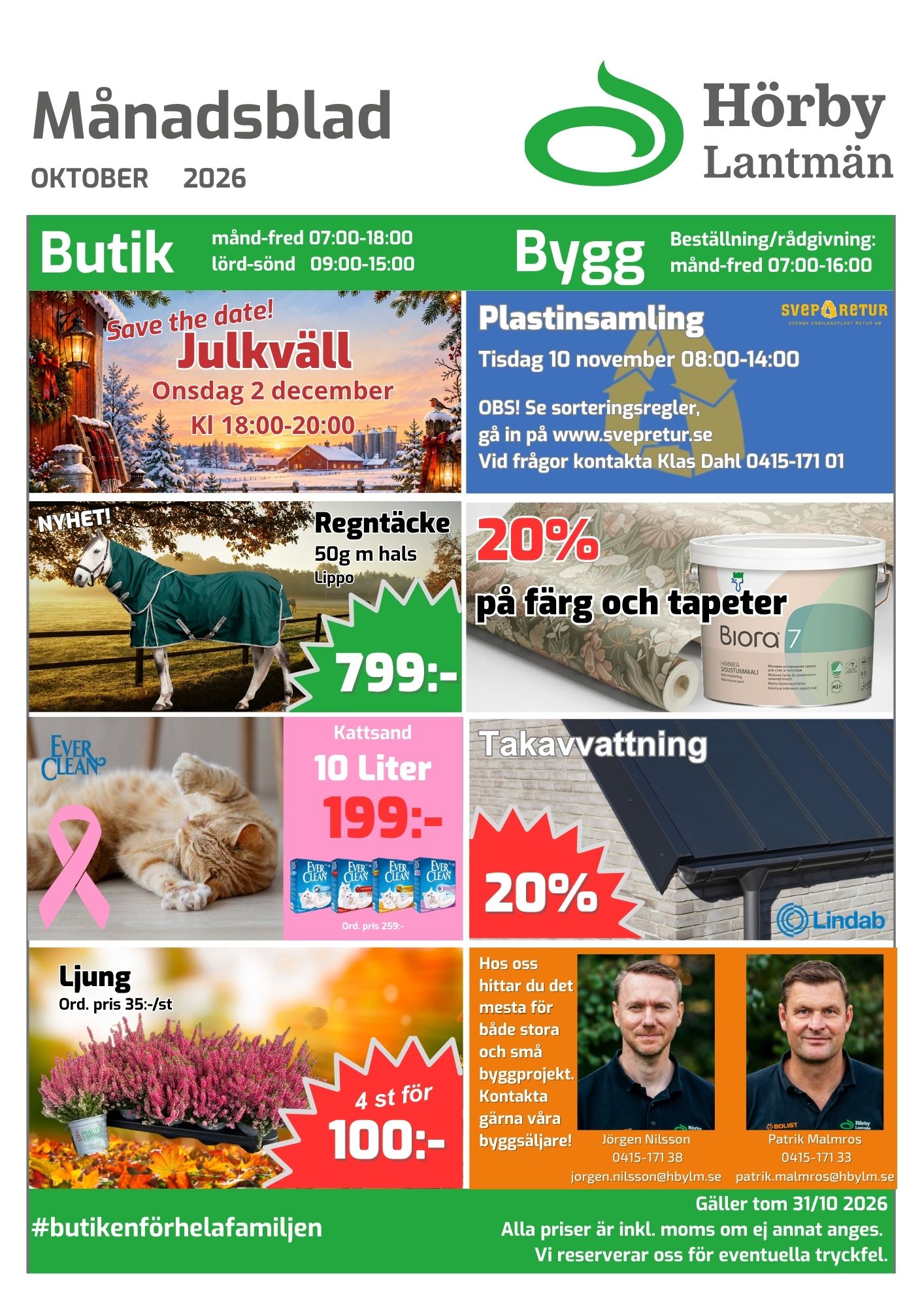 Månadsblad oktober – erbjudanden hos Hörby Lantmän