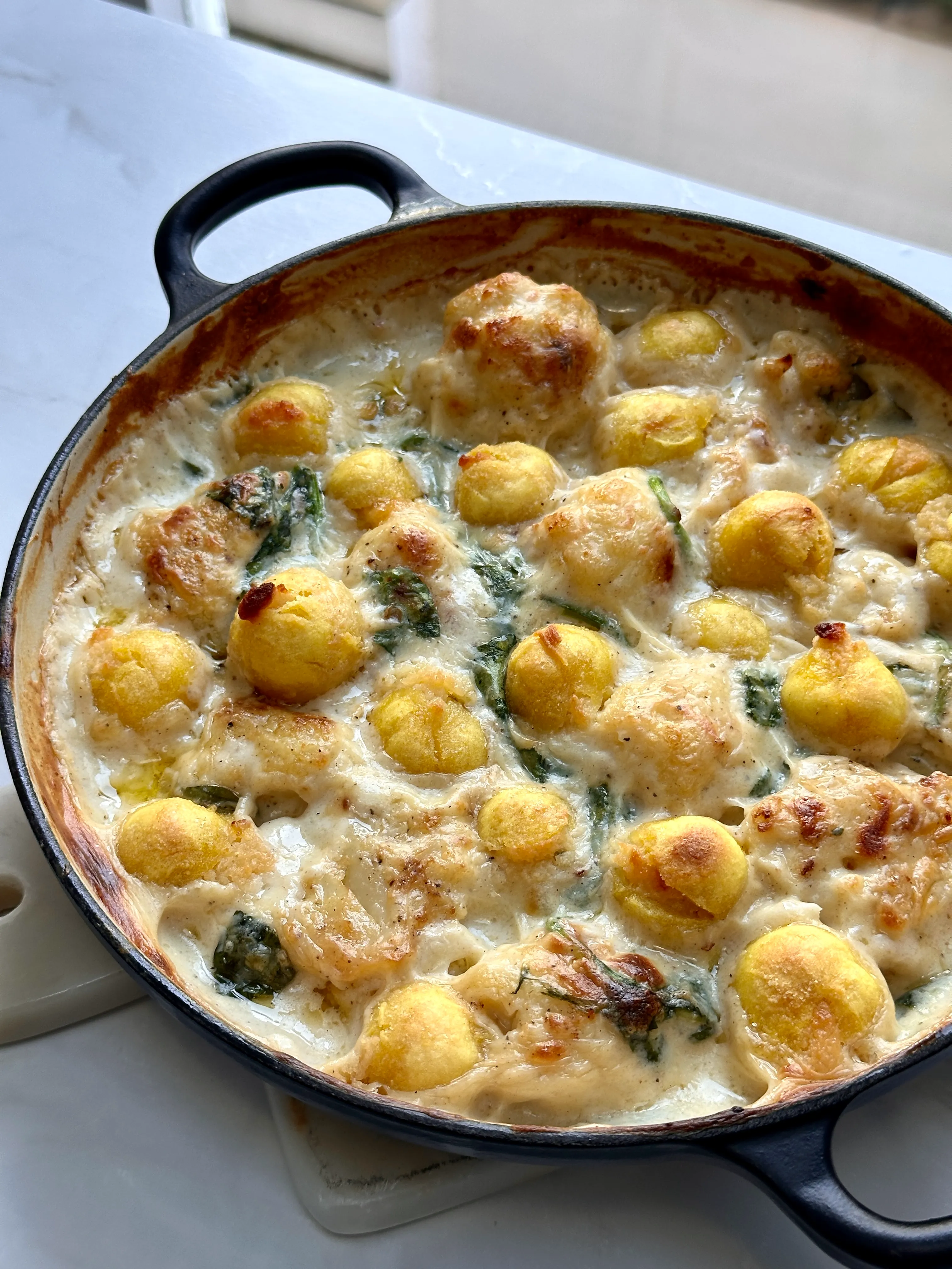 Cauliflower Cheese Gnocchi Bake (One Pot, One Portion)