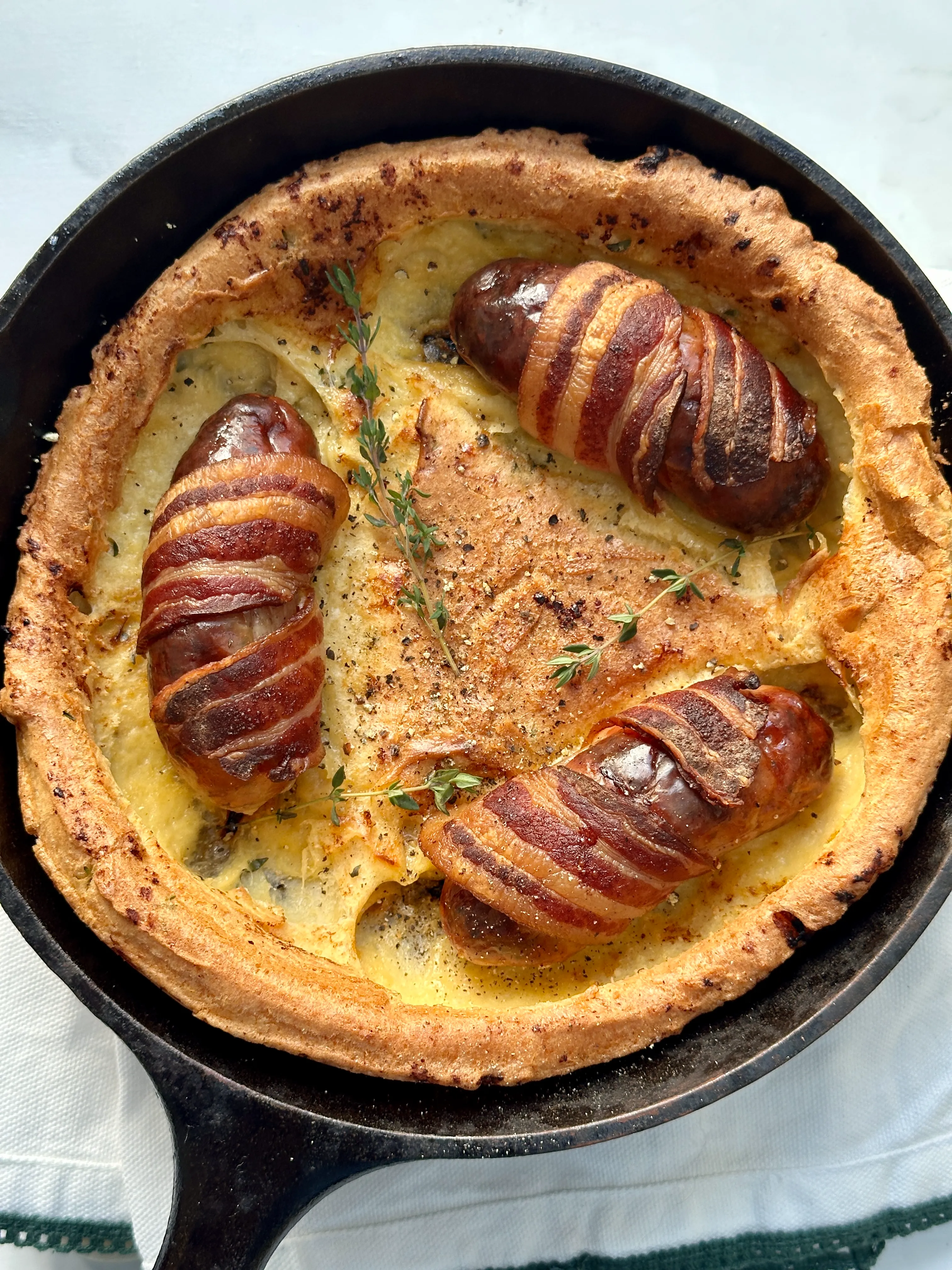Pigs in Blankets Toad in the Hole (One Pot, One Portion)