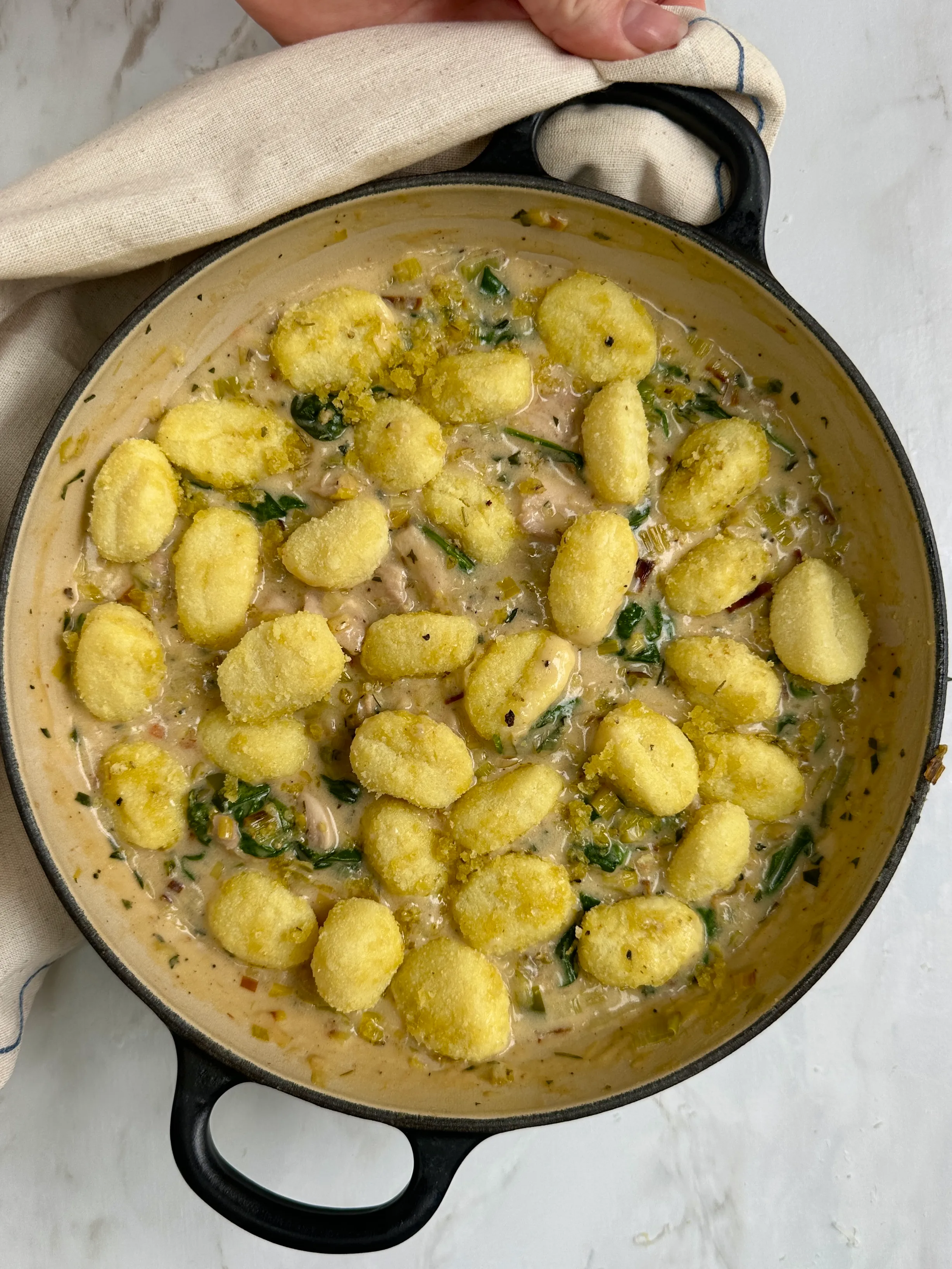 Tarragon Chicken Gnocchi Bake (One Pot One Portion)