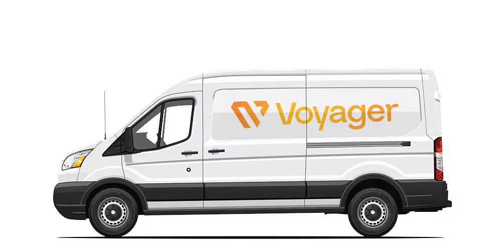 Voyager long wheel base van cartoon image.
