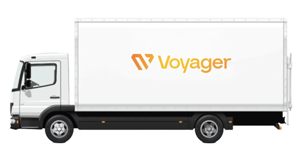 Voyager 7.5 tonne truck cartoon image.