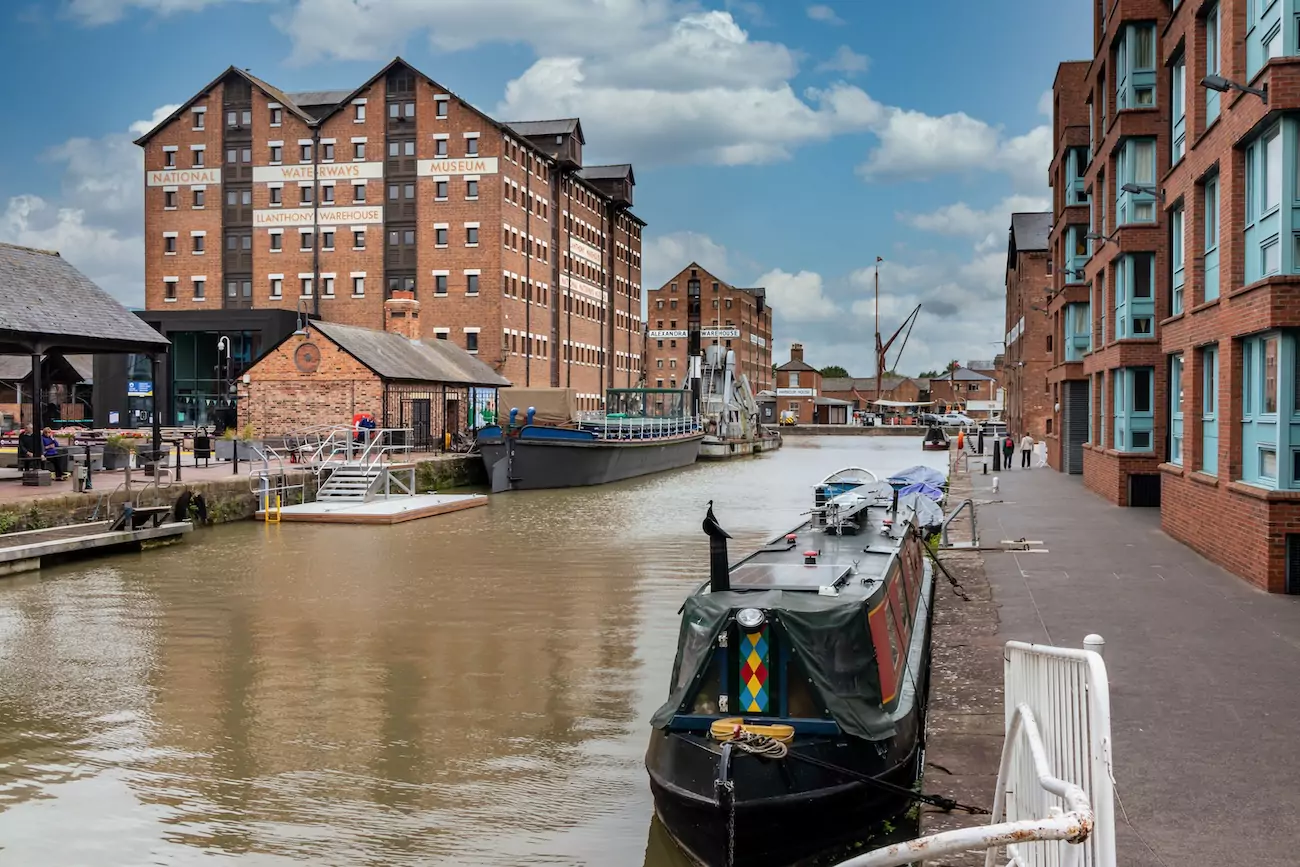 Shot of Gloucester Quays on a sunny day.