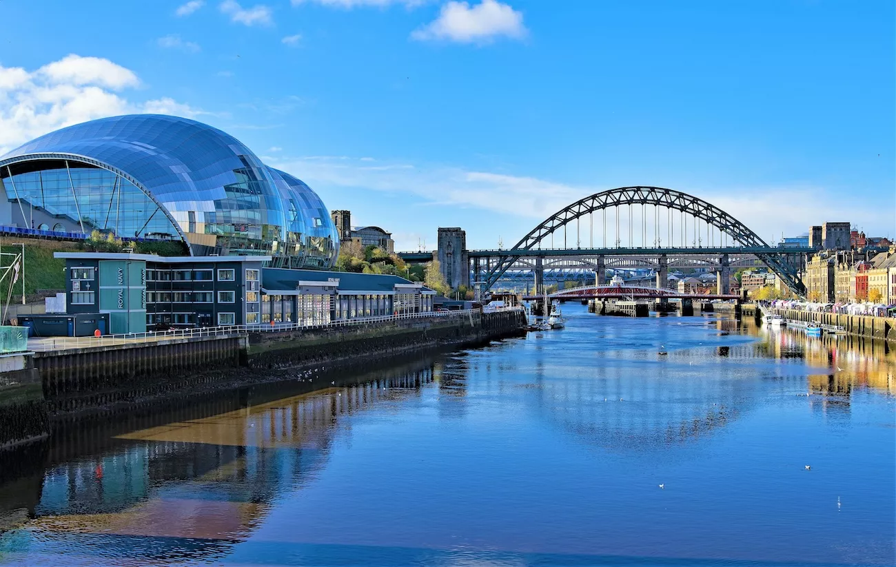 Courier vehicle providing delivery services in Newcastle.