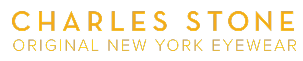 Charles Stone logo in yellow, representing original New York eyewear brand