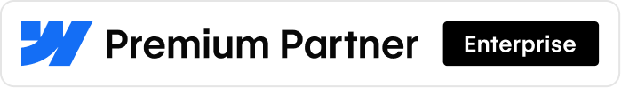 Badge Webflow Enterprise Premium Partner