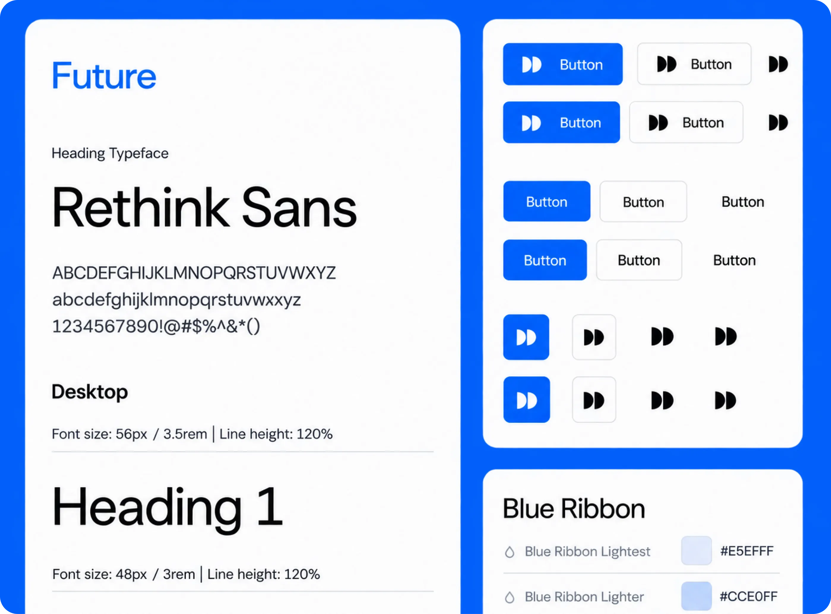 Design system and deliverables package including source files, marketing and sales assets, development files, and documentation.