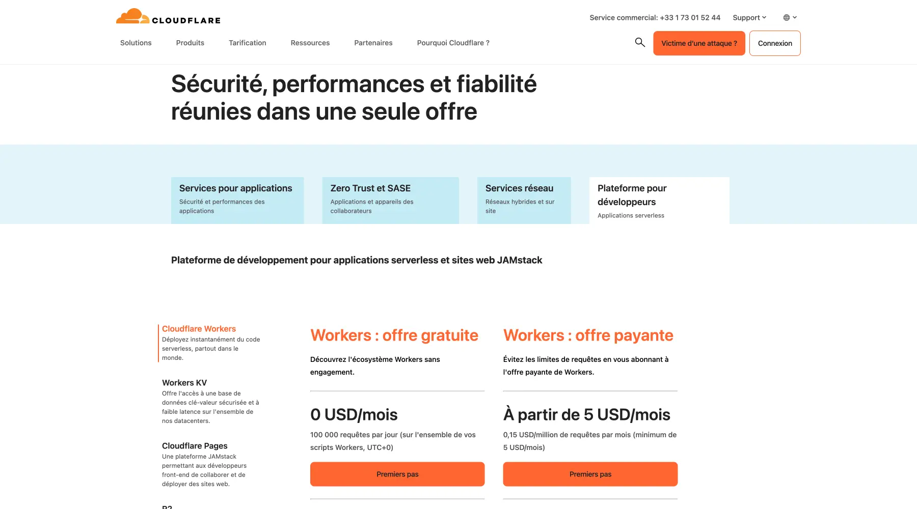 Plan Workers Gratuit Cloudflare