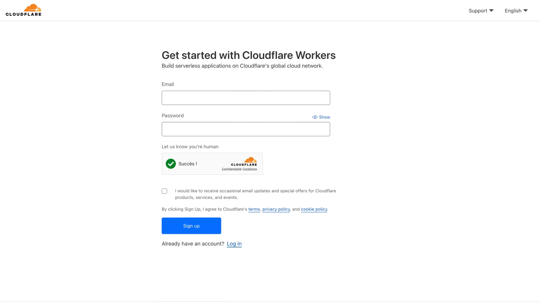 Vérification Compte Cloudflare