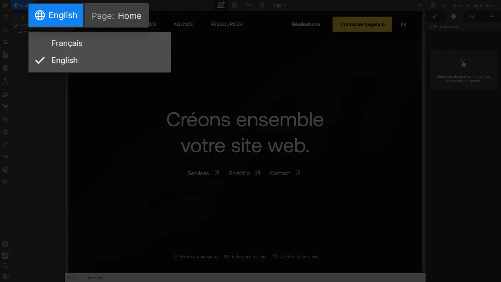 Webflow Localization, vue Locale