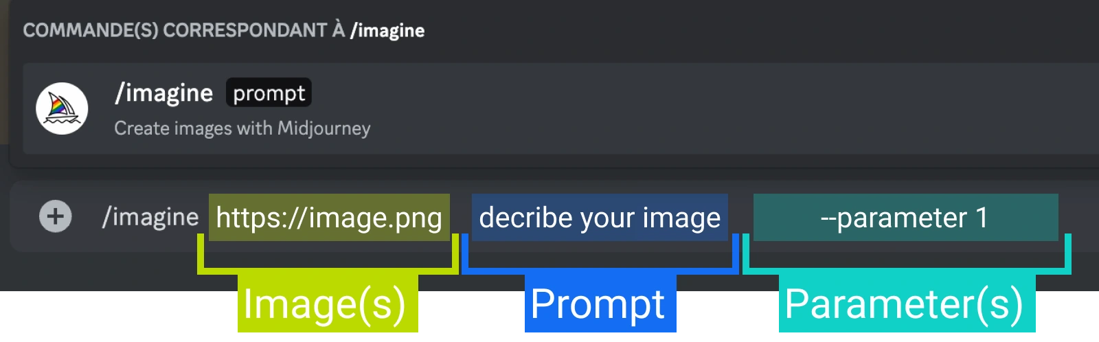 Image of an advanced prompt on Midjourney