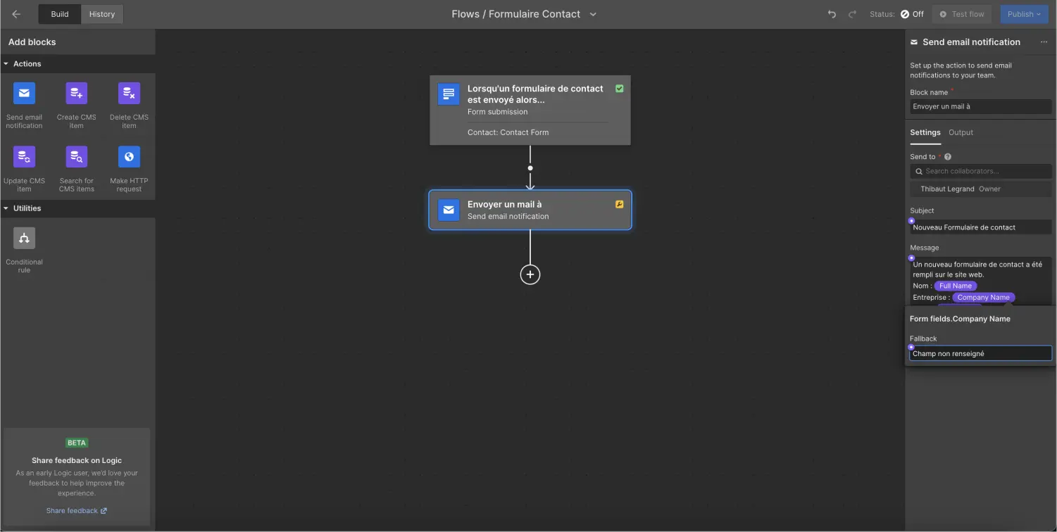 fallback text for non-required variables (form fields)