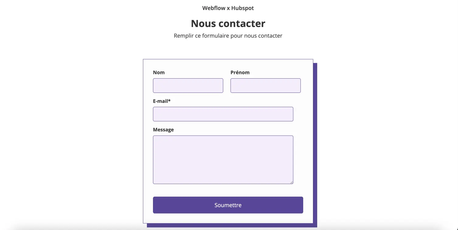 Customized HubSpot Form using Webflow