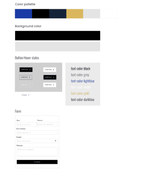 Formulaire Style Guide Figma