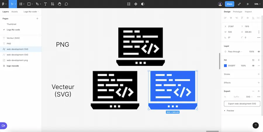 image png vectorisé dans figma avec plugin image tracer