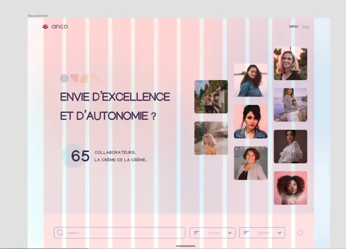 mise en evidence de layout grid sur une maquette figma