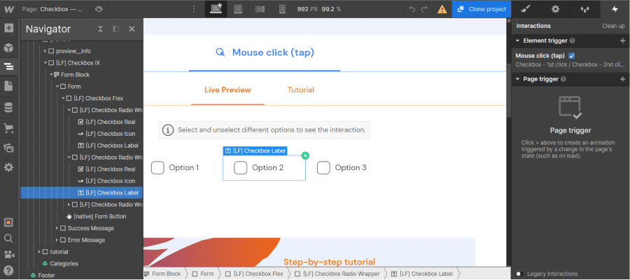 LottieFlow projet Webflow de Finsweet