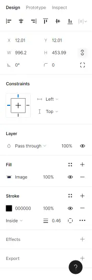 propriétés de design sur figma