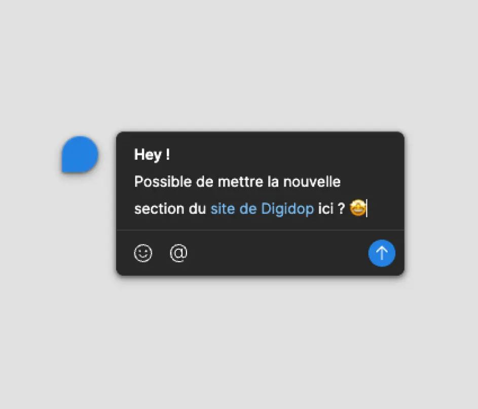 Fonctionnalité de commentaires mis en forme sur figma 