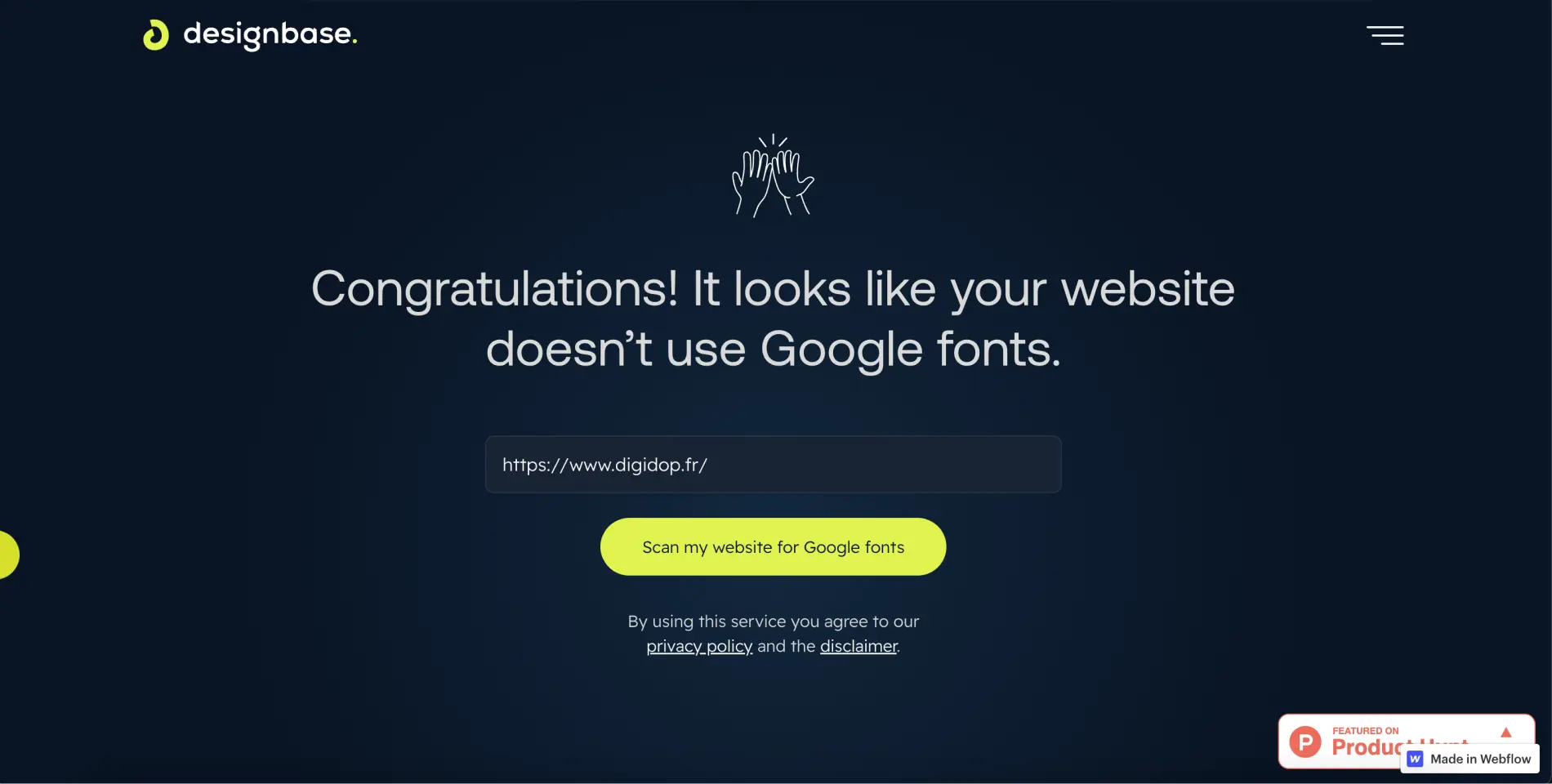 Google Fonts auditor succès