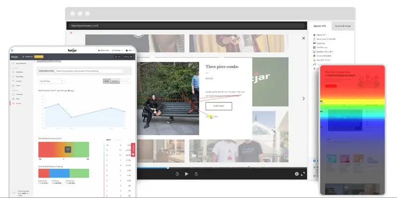 Example of Hotjar session recording