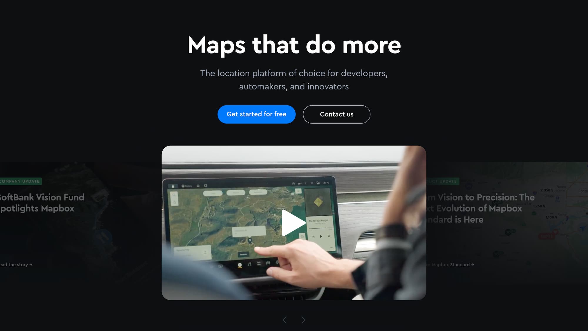 Screen showcasing MapBox Map