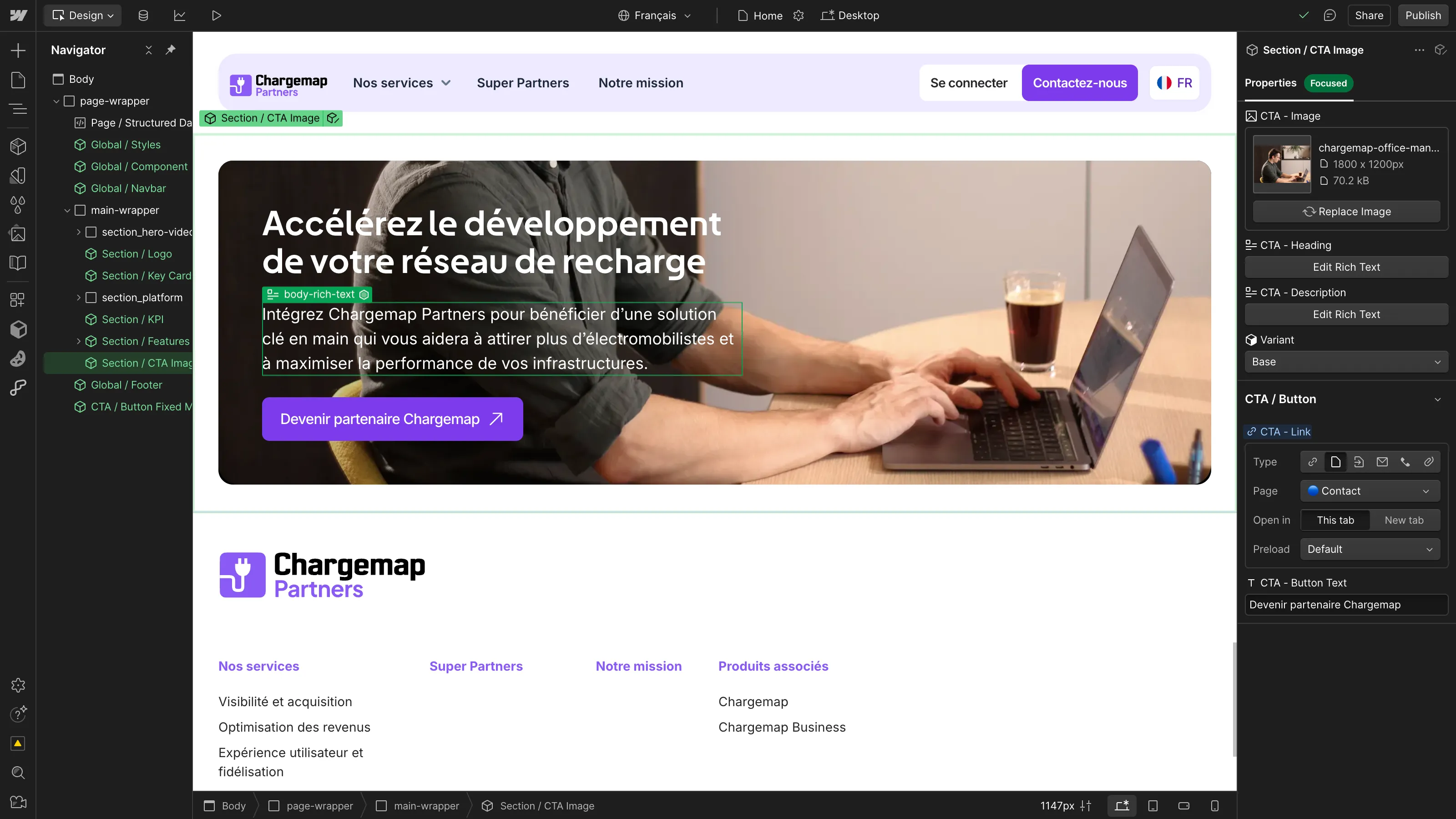 Webflow composants presentation