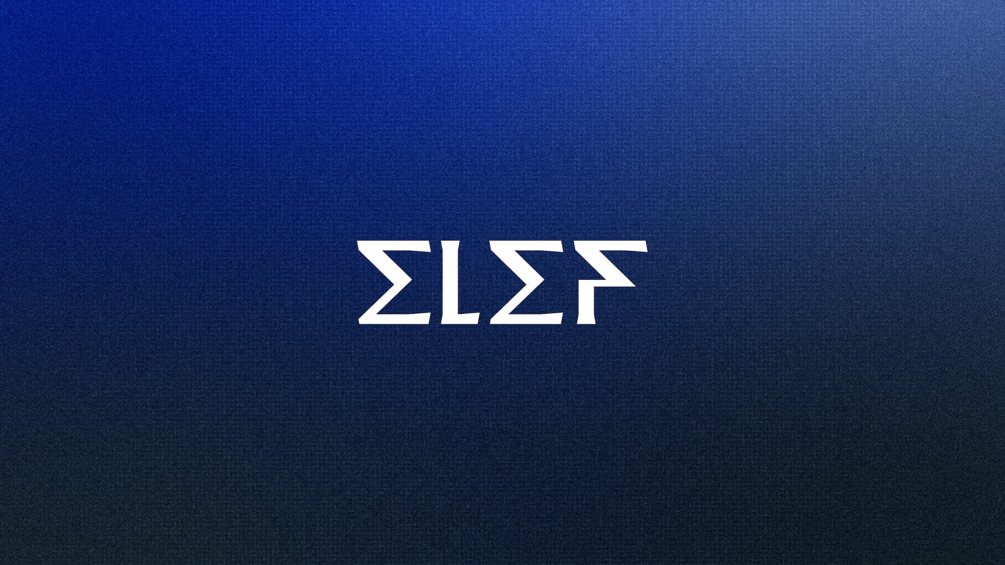 Logo Elef sur fond bleu dégradé