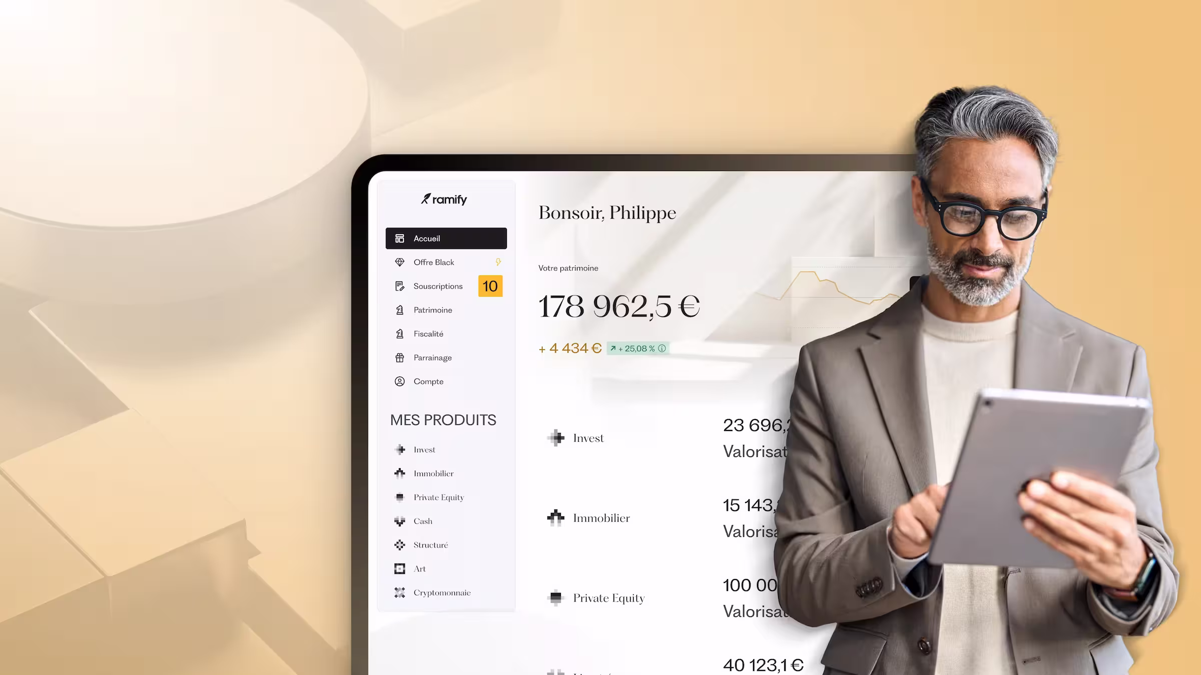 Ramify dashboard et investisseur