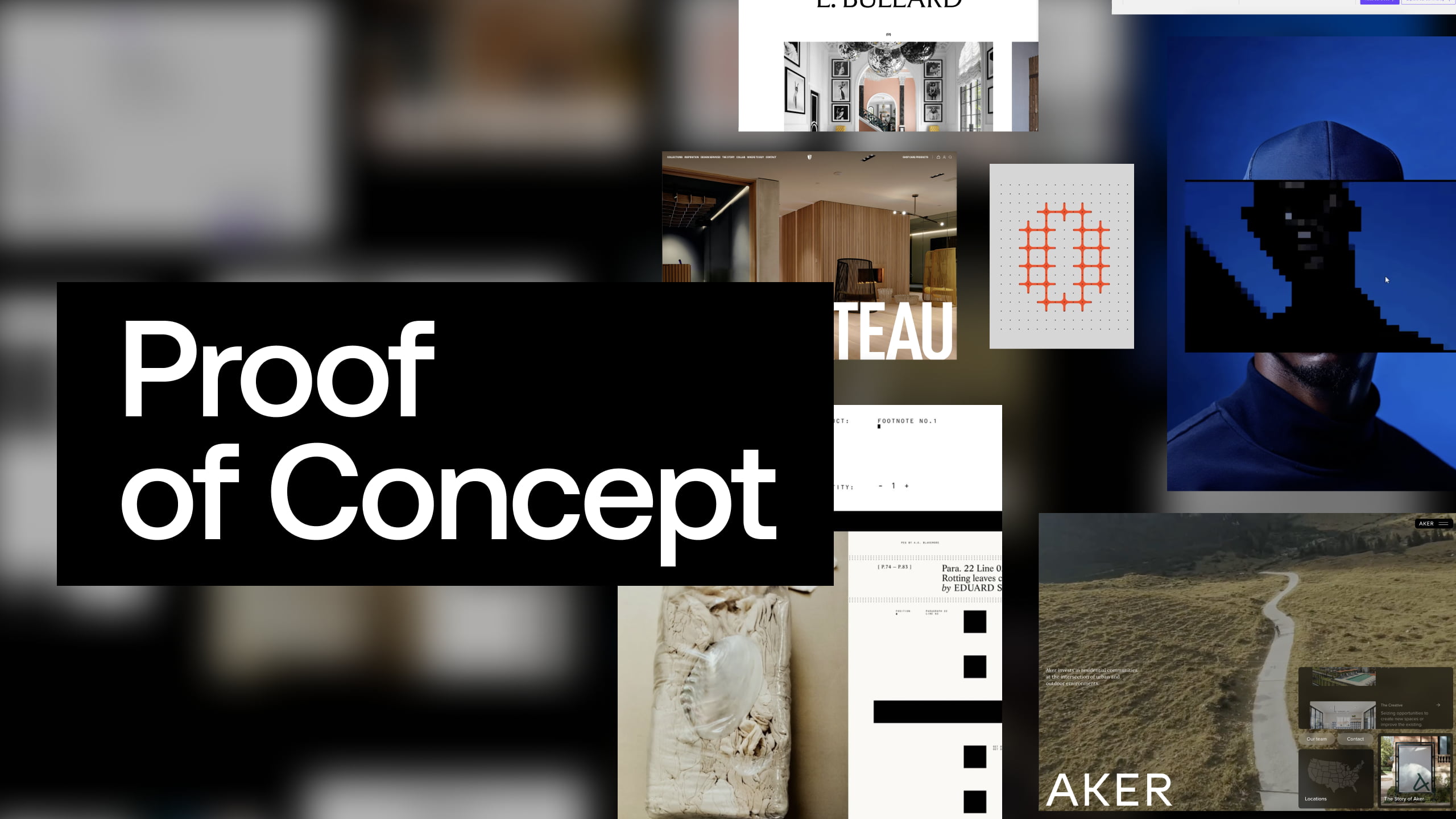 Illustration représentant un Proof of Concept à travers des explorations visuelles et des références créatives