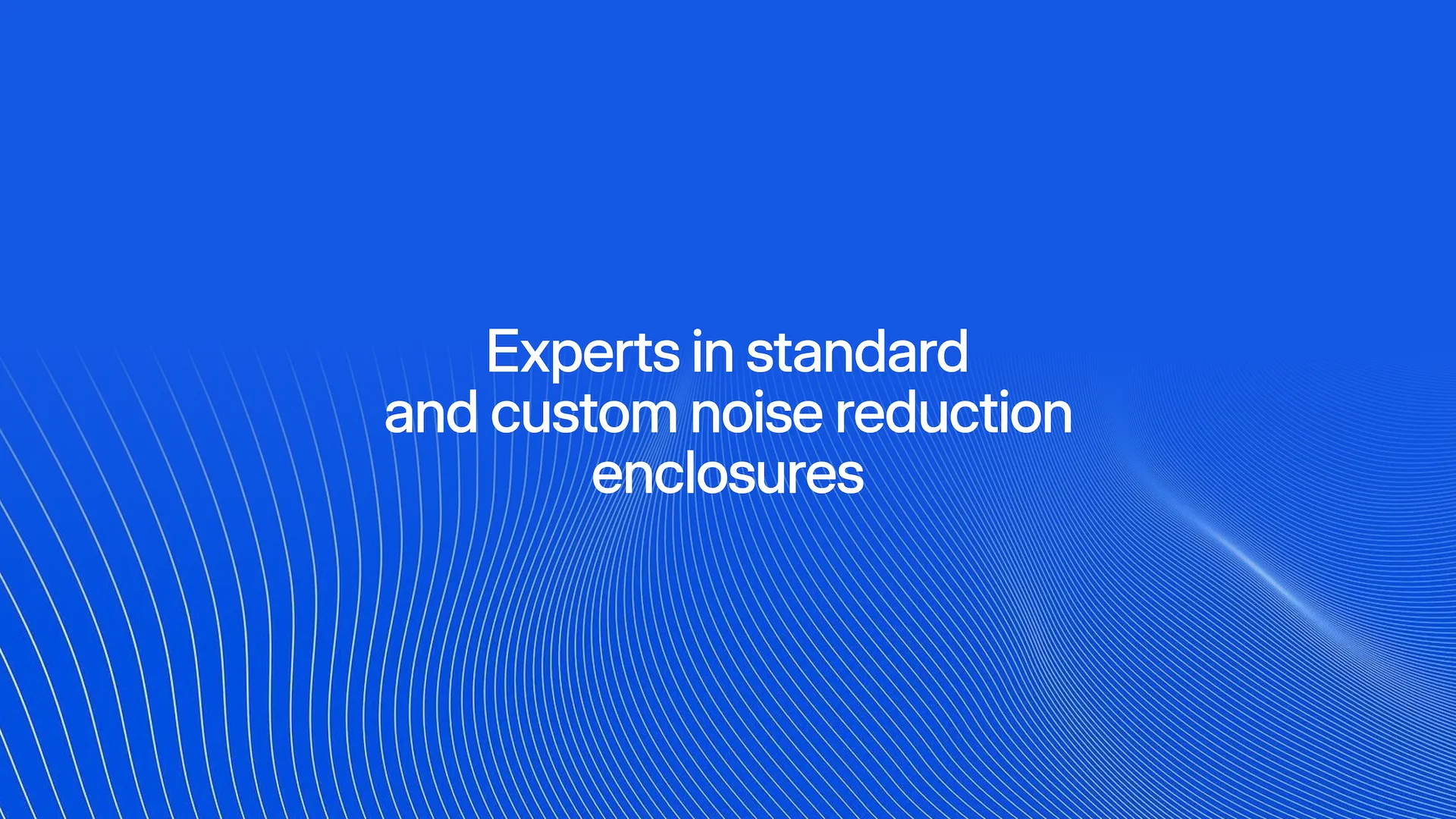 Abstract MS Noise graphic featuring stylized sound waves on a blue background, illustrating the brand’s expertise in standard and custom noise reduction solutions.