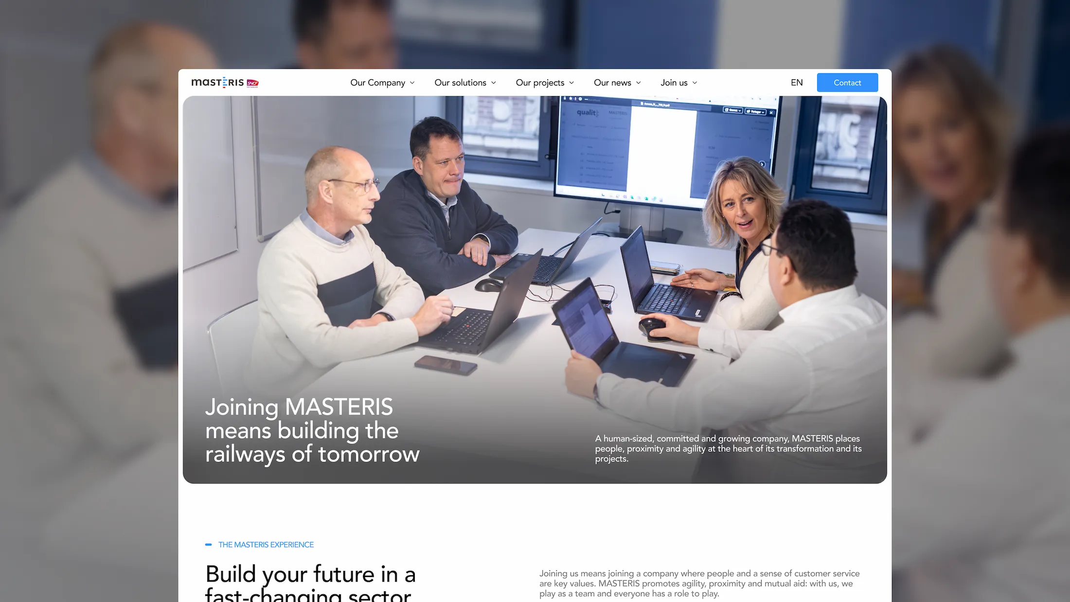 Masteris SNCF joins us page