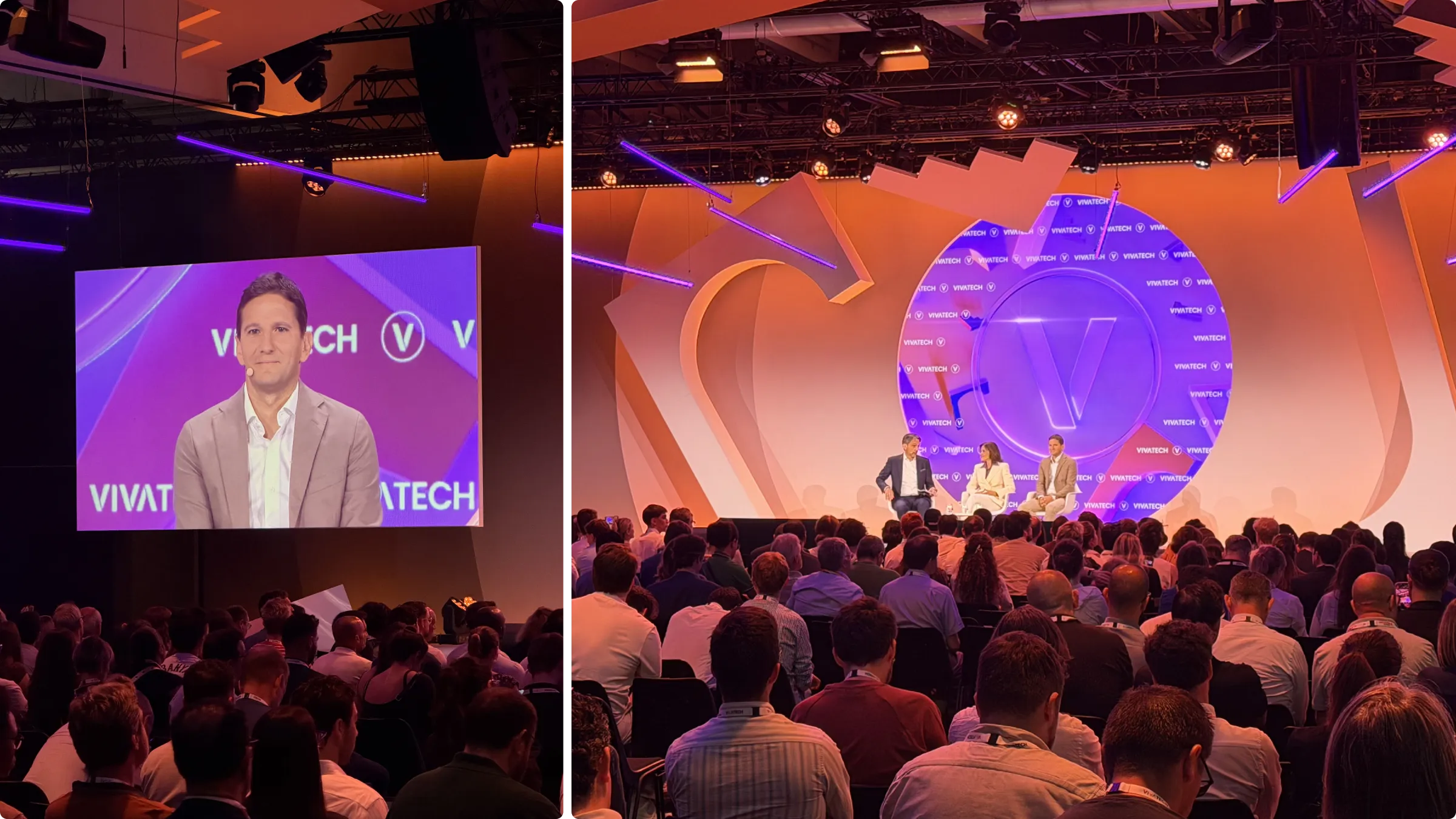 Photo of Alexandre Fretti, CEO of Orisha Group, speaking on stage at VivaTech 2026.
