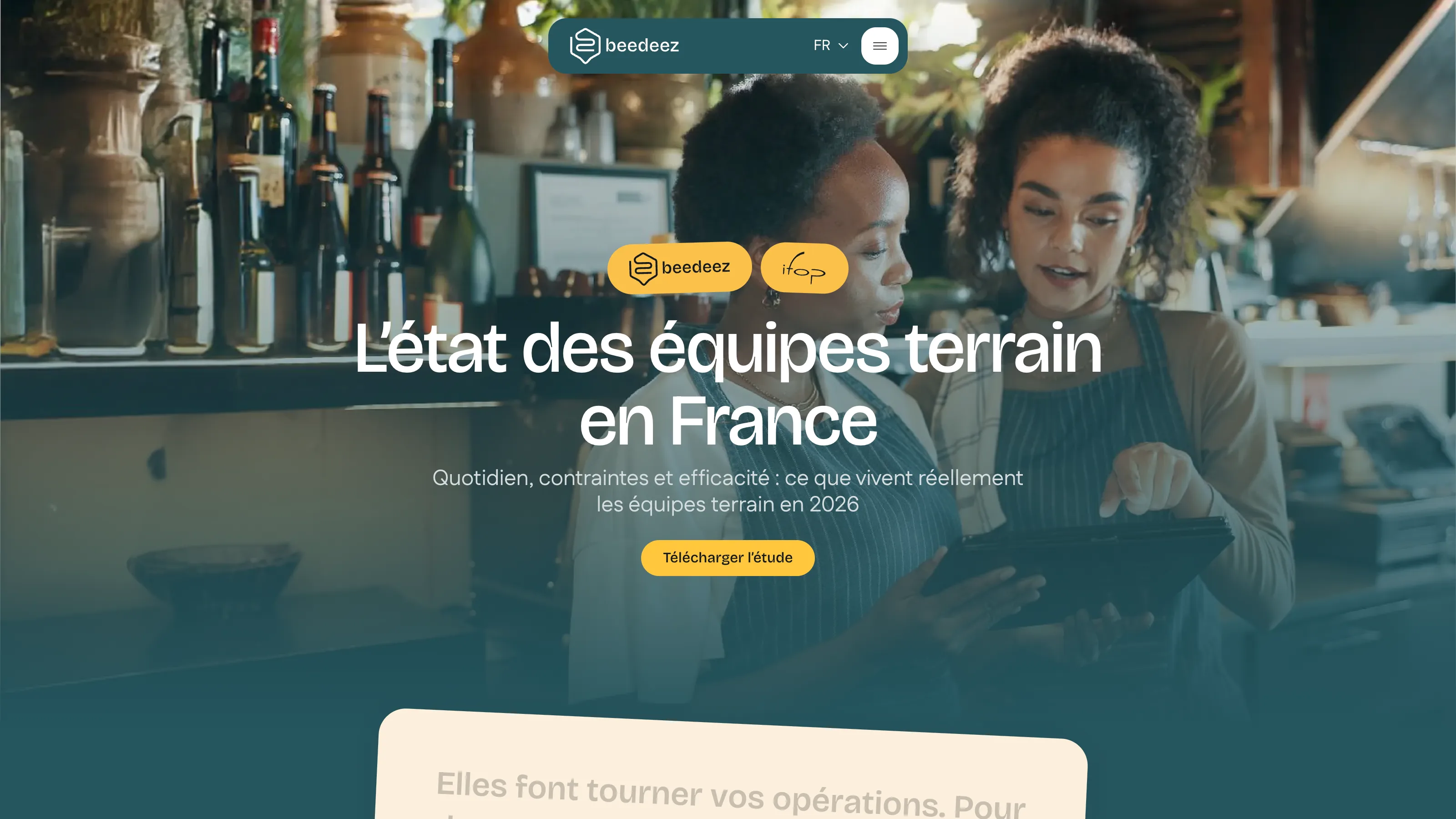 Page de l’étude Beedeez sur l’état des équipes terrain en France en 2026.