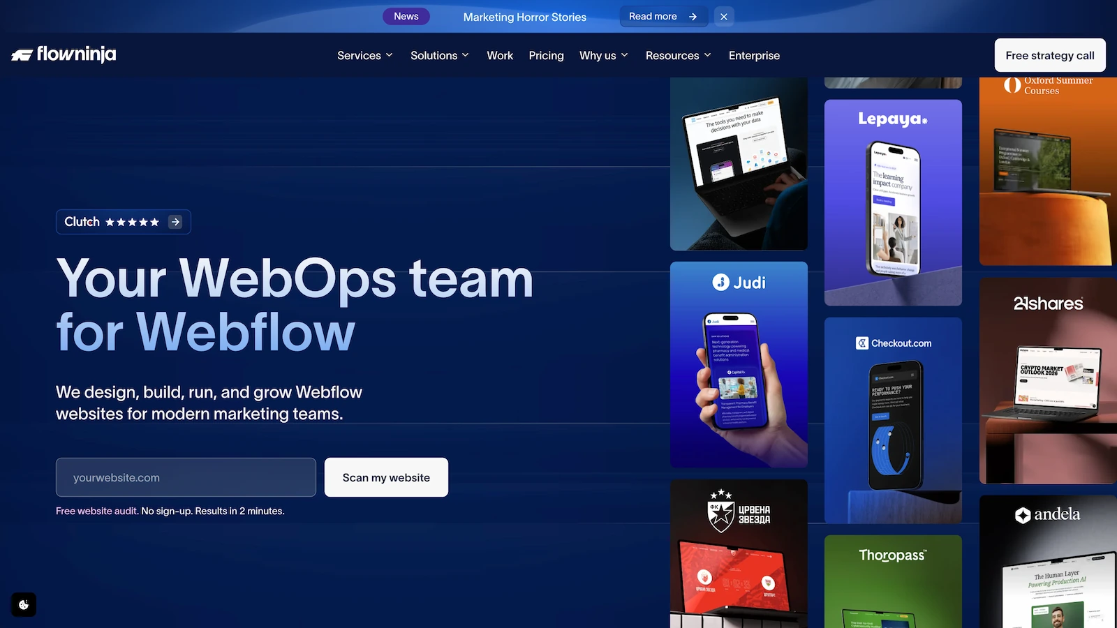 hero website agency FlowNinja