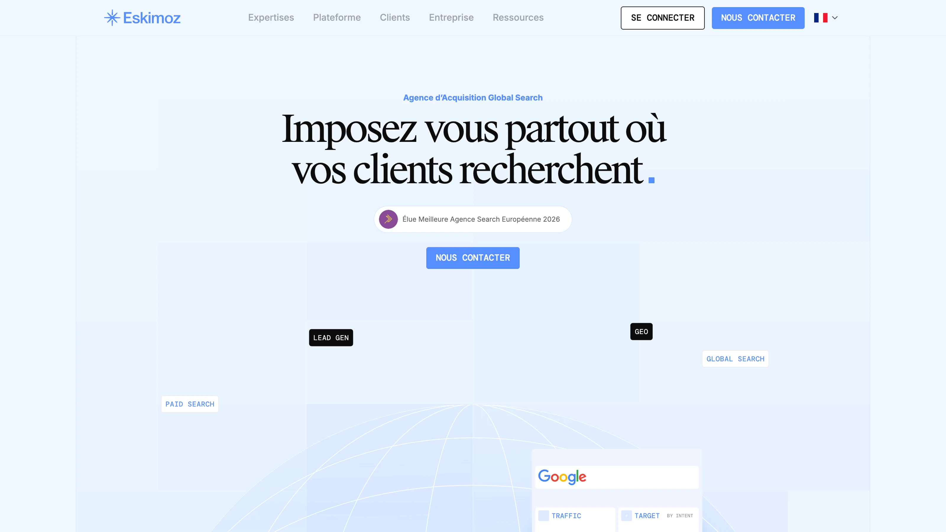 hero website agency Eskimoz