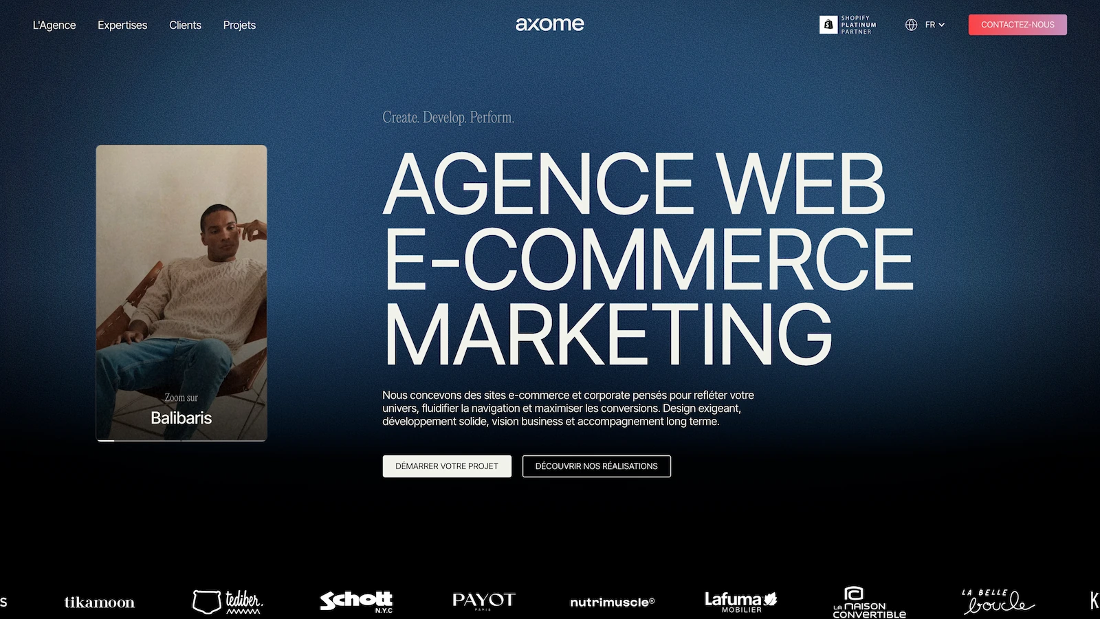 hero website agency Axome