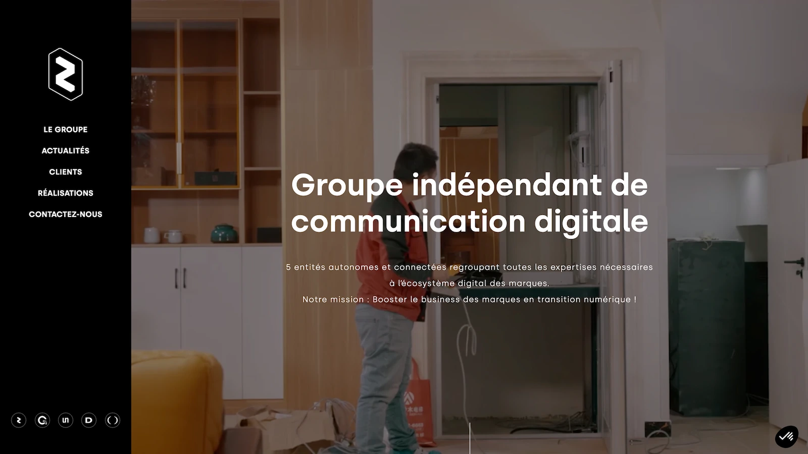hero website agency Groupe Zee