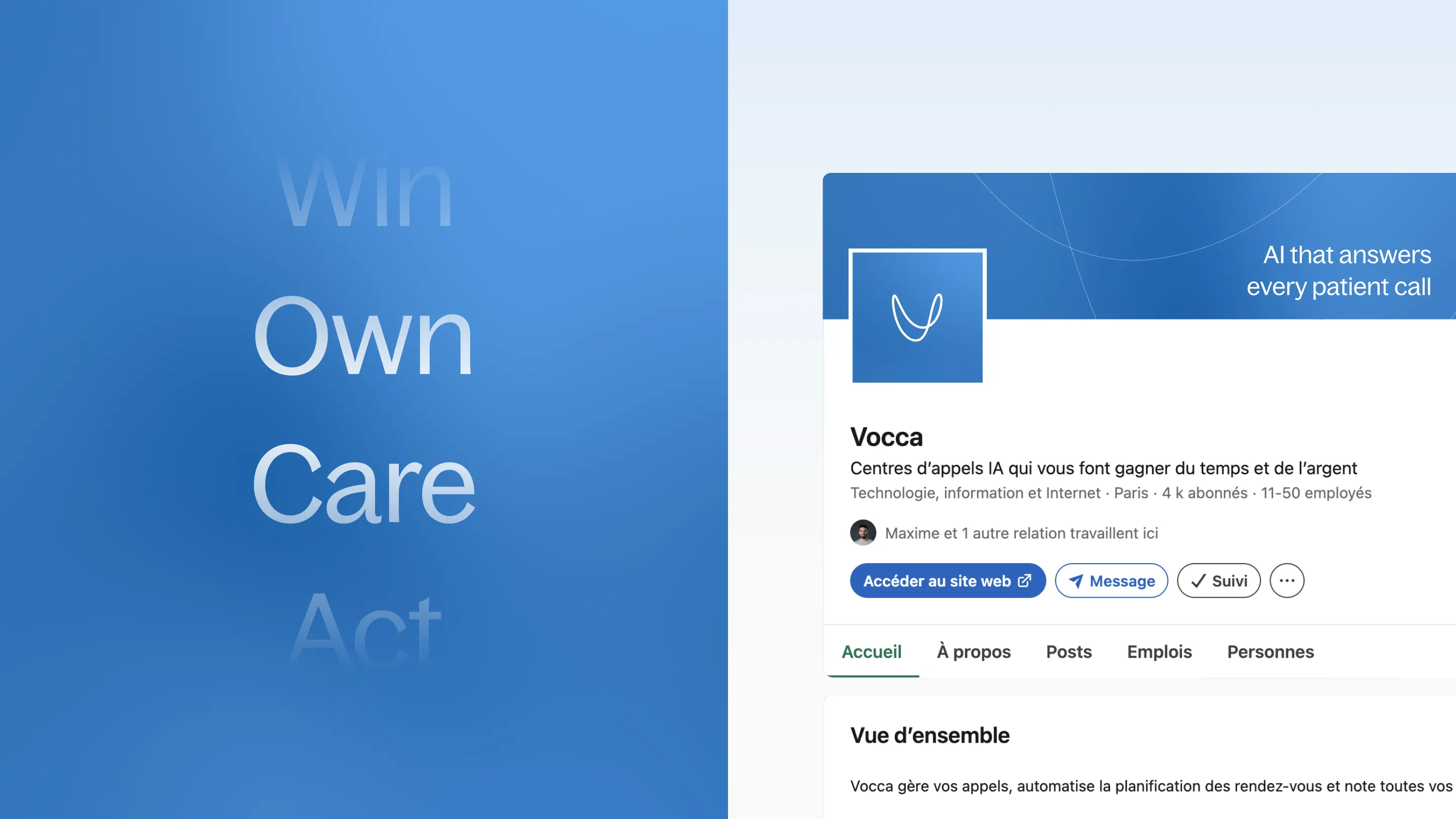 Nouvelle identité visuelle pour Vocca, la plateforme IA dédiée aux cabinets médicaux