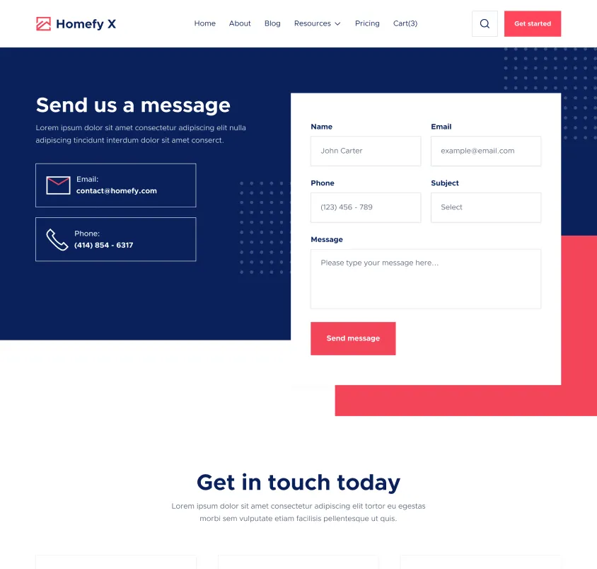 Contact - Homefy X Webflow Template
