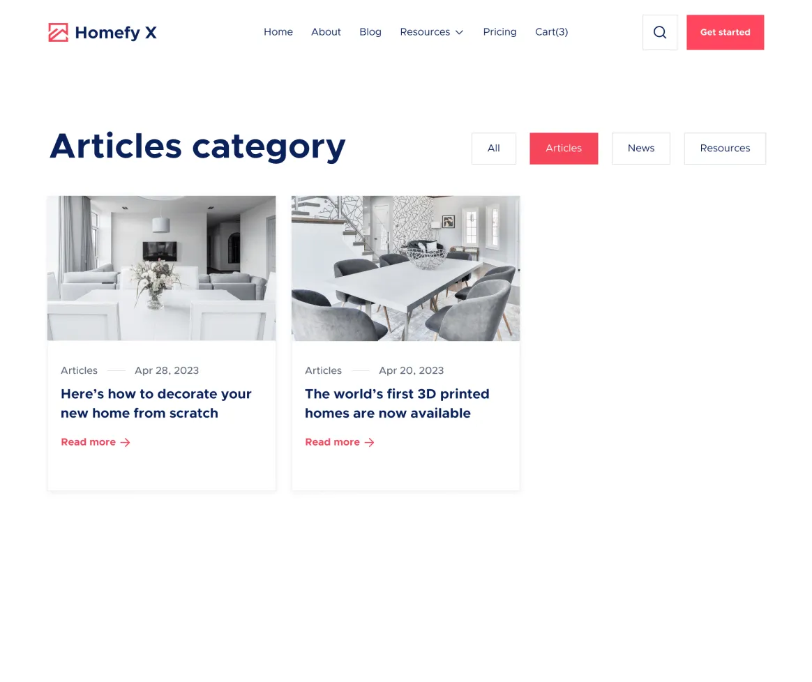 Blog Category - Homefy X Webflow Template