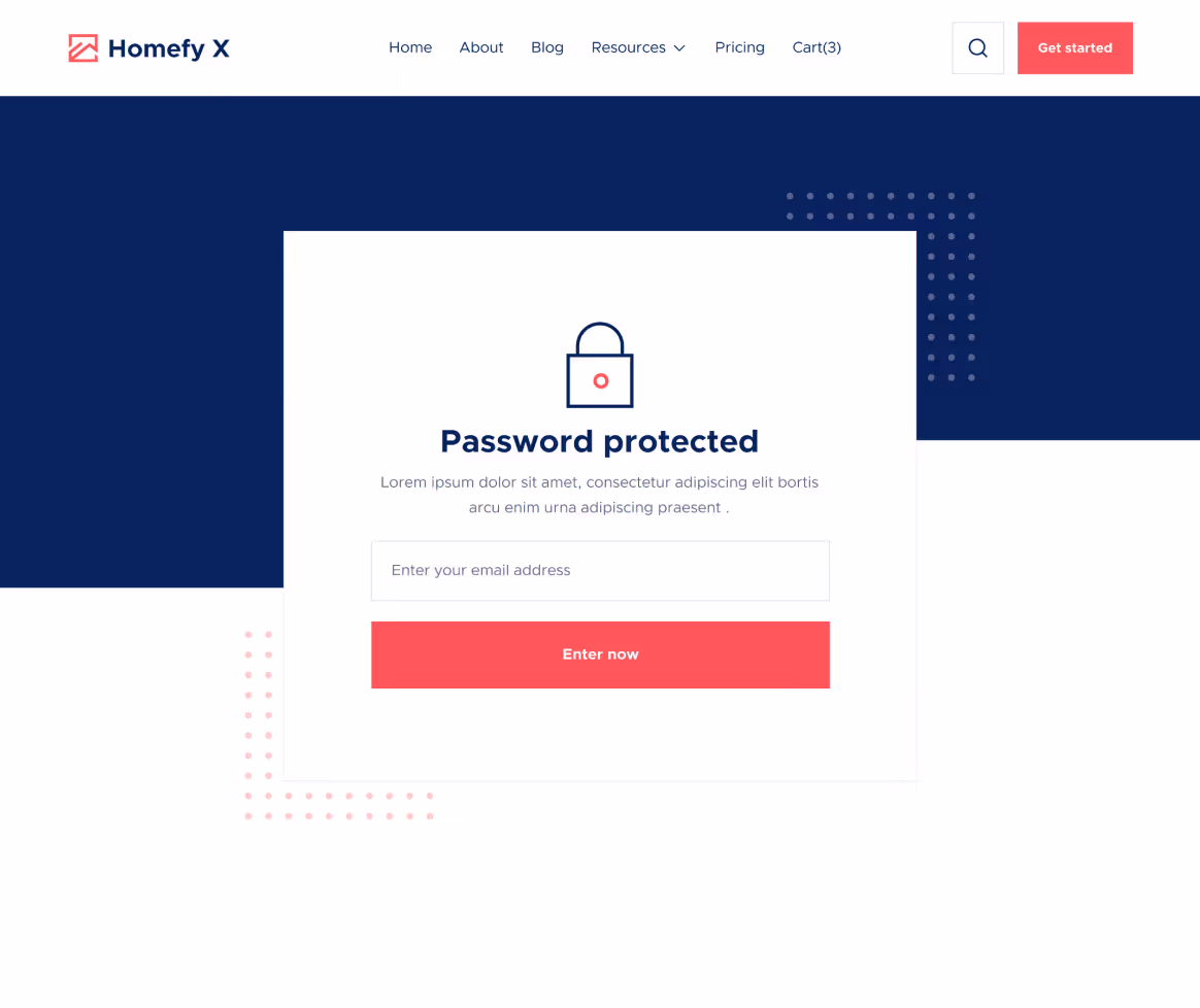 Password - Homefy X Webflow Template