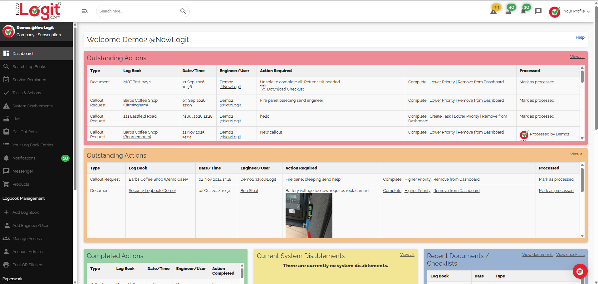 Approved dashboard screenshot