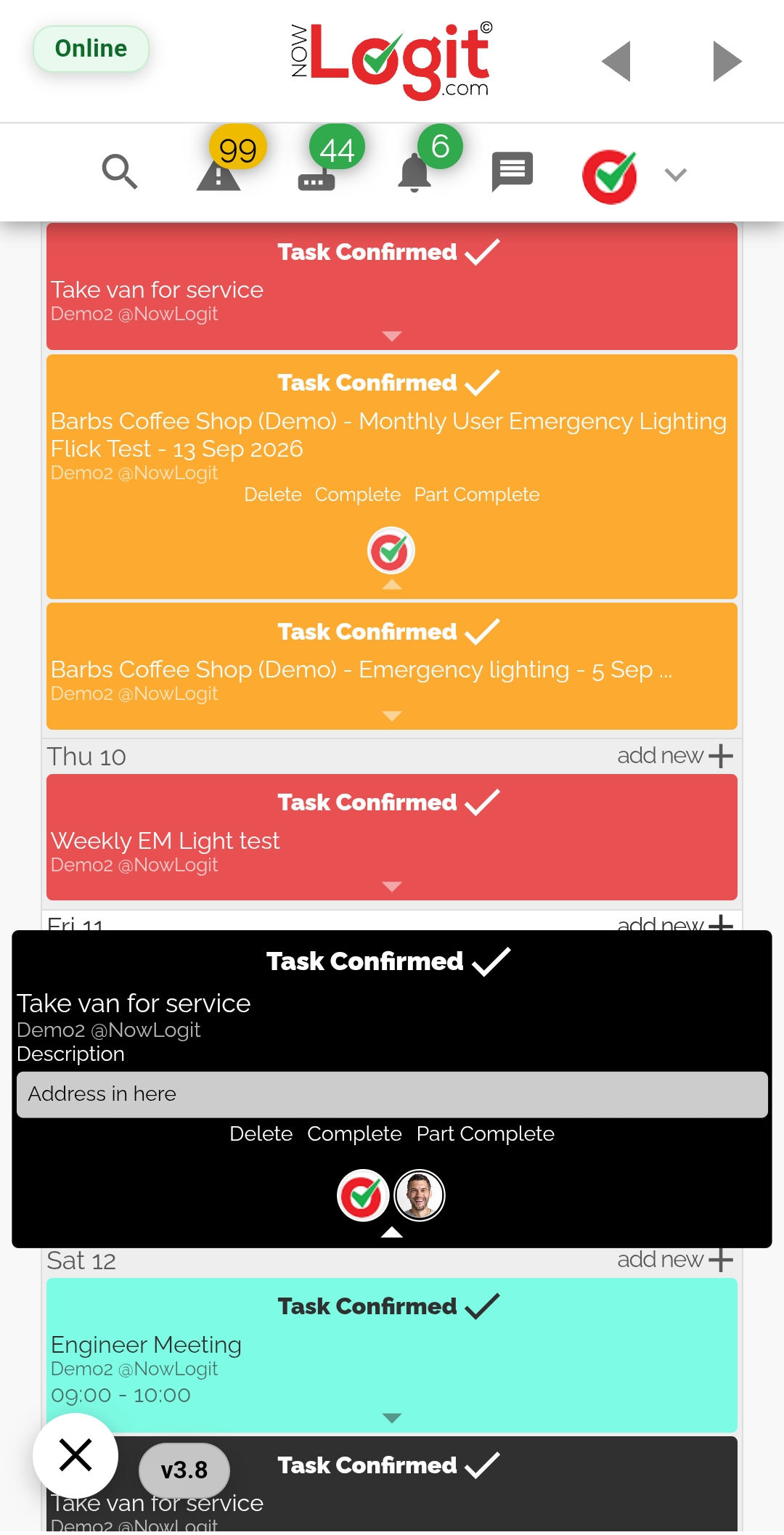 Actual NowLogit V1 mobile engineer task details