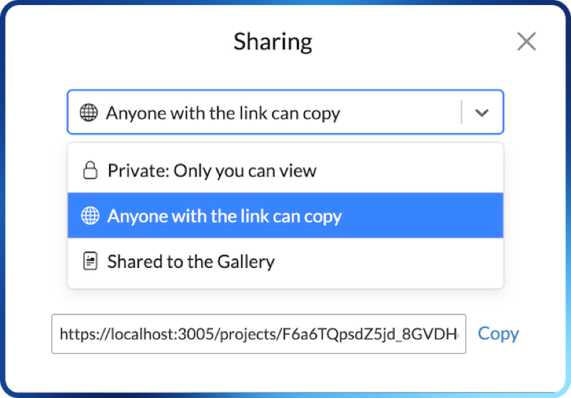 Project chat open beside an Easel project